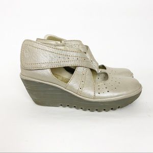 Fly London Yepe Mary Jane Wedge Shoes